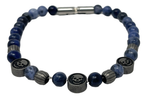 Pulsera Brazalete Deluxe Skulls Para Hombre De Moda Sarosa