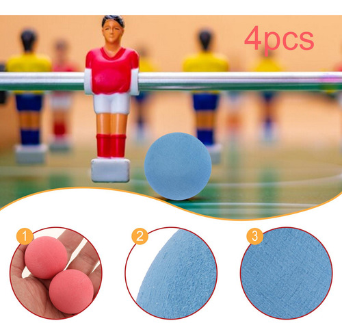4x Bolas De Futbolín Para Juego De Mesa De Futbolín Azul