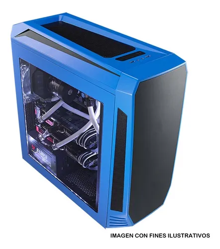Gabinete Gamer Bitfenix Aegis Core Micro Atx 1 Ventilador Color Azul