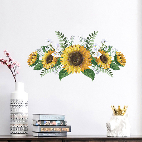 Pegatinas De Pared Para Pintar Girasoles, Dormitorio, Sala D