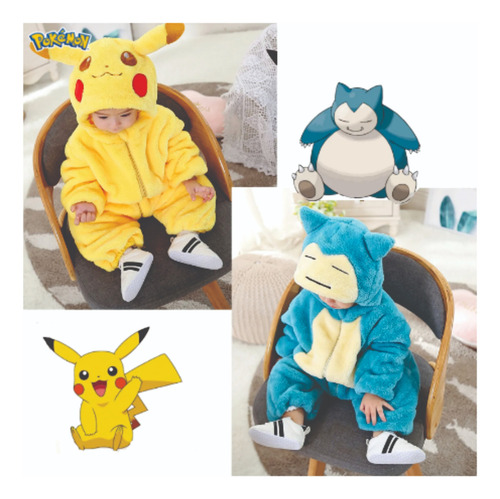Pijama Kigurumi Pikachu Para Bebés