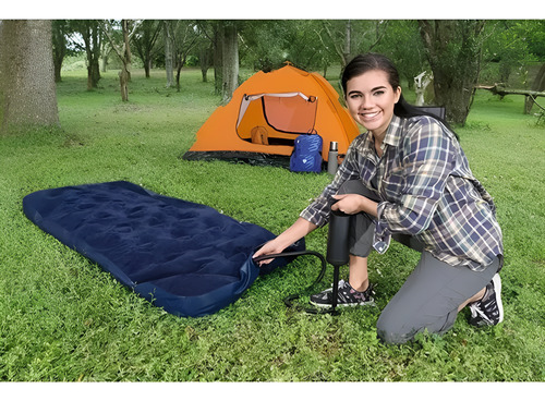 Colchon Inflable Colchon 1 Plaza Colchon Camping 185x76x22cm