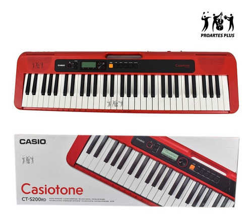 Imagen 2 de 10 de Teclado Casio Ct-s200 Rd +base+estuche Lona + Adap Ad-e9510