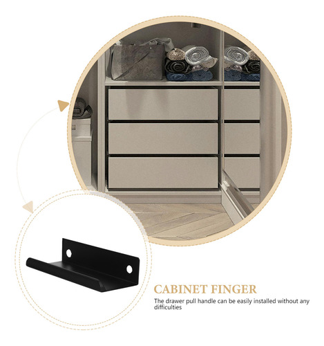 Cabinet Finger Pull Invisible Handle Gaveta Porta De Armário
