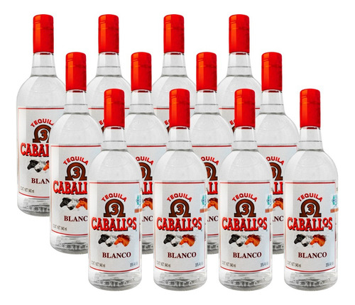 Tequila Blanco 3 Caballos 940 Ml - 12 Pack