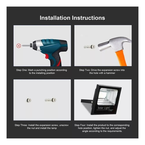 2pcs 25w Al Aire Libre Led Luz Solar Ip67 A Prueba De Agua