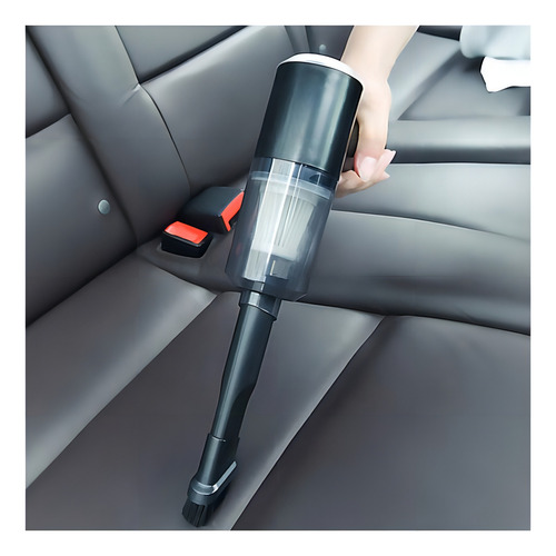Mini aspiradora portátil recargable para automóviles USB, color negro