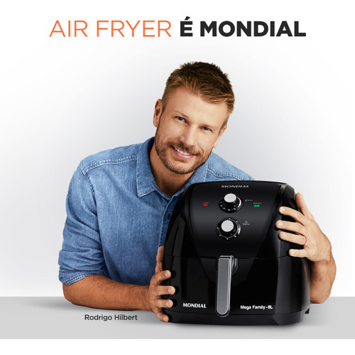 Fritadeira Air Fryer 8l Mondial 220v Preto 1900w Afn-80-fb