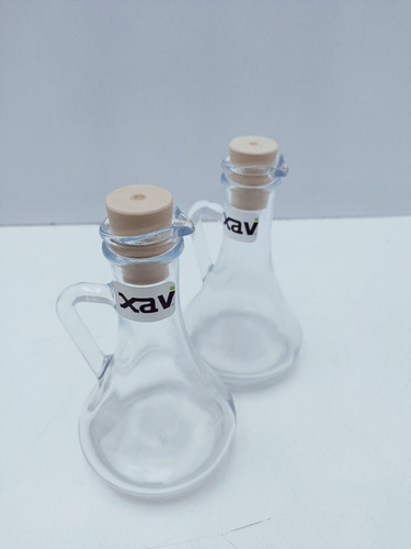 Imagen 5 de 8 de 2 Jarra Vinagrera O Aceitera Vidrio Pasabahce X. 6282 Xavi