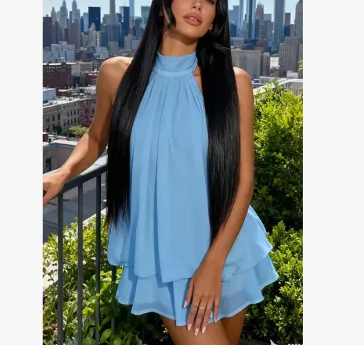 Vestido curto sexy, saia curta
