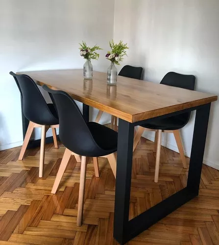 Mesa Comedor Diseño Hierro Y Madera 1.90x0.80 - $ 31.000,00 en Mercado  Libre  Diseño de mesas de madera, Diseño de mesas de comedor, Mesas de  comedor industriales