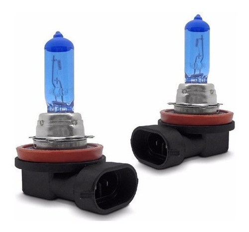 Par 2 Lampadas H8 Farol Milha Neblina Super Branca Gol G6