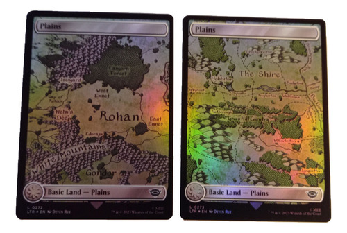 2 Cartas Magic Lord Of The Rings Plains Lands (foil) Mtg