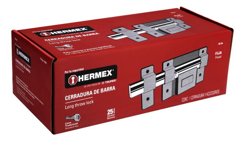 Cerradura De Barra Fija Exterior Deslizable, 43499 Hermex