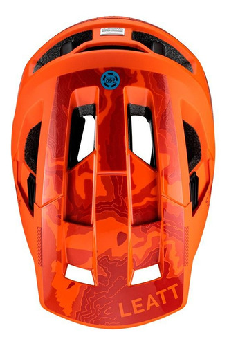 Casco Abierto Ciclismo Mtb Leatt All Mountain 4.0 V23 Color Flamas Talla L