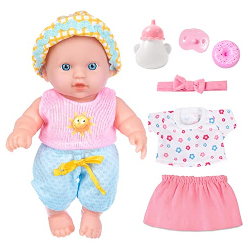 Dotvosy 8 Inch Reborn Baby Doll With Clothes Accesorios Set