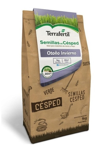 Semillas Césped Pasto Premium Otoño Invierno Terrafertil 1kg