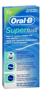 Hilo Dental Super Floss Oral-b Sabor Menta (caja X 50 Hilos)