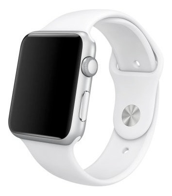 Correa Para Applewatch Silicona Deportiva Blanca 42 /44 /45m