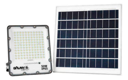 Refletor Solar Led 50w Com Controle Remoto E Placa Galaxy