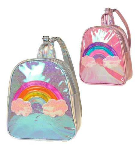 Mochila Espalda Para Jardin Escolar De Arcoiris Art.51250