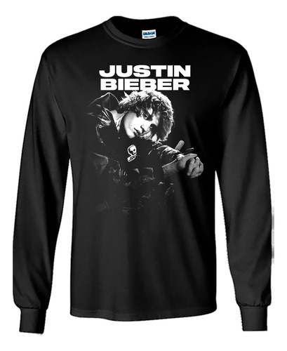 Justin Bieber Playera Manga Larga D07 N0
