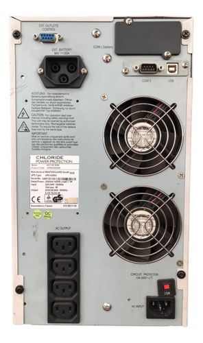 Ups Chloride Power Protection Active 3000va - 3kva (Usado)