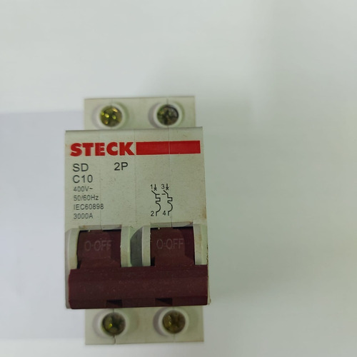 Disjuntor Bipolar Sd C10 - Steck