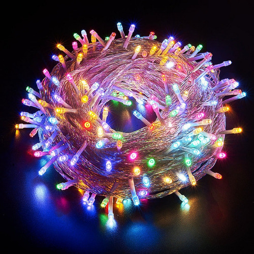 Serie Luces Navidad Árbol Decoración 10m 100 Led Luz Color