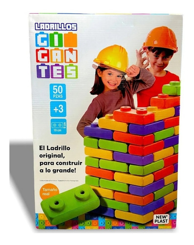 Ladrillos Gigantes Bloques Infantil Bebes 50pzas New Plast