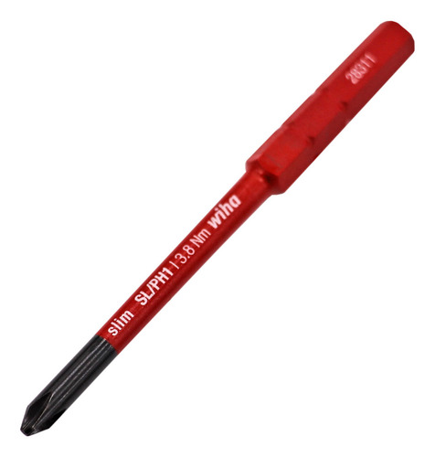 Bits Phillips-sl (xeno) Slimline 6mm Sl/ph1 X 75mm Vde Wiha Cor Vermelho