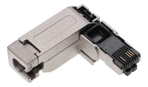  Conector Rj45 Macho Blindado 90 Graus 4 Polos Cat5 Helmholz