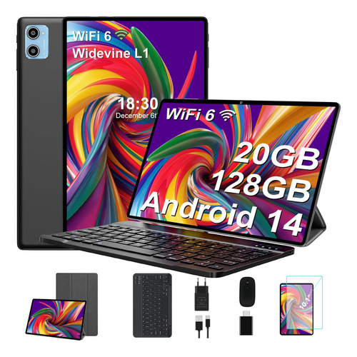 Tablet Suaat 10.1 Android 14 20 Gb Ram 128 Gb Rom 1 Tb Negr