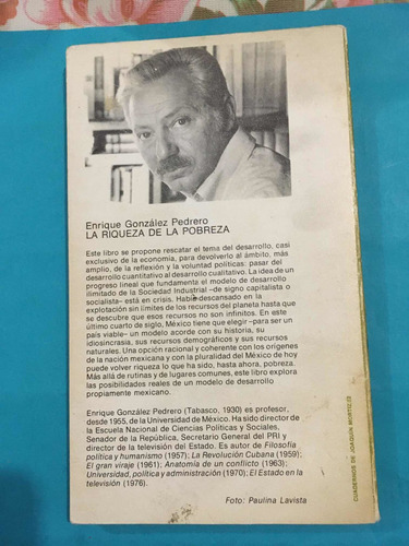 Enrique González Pedrero : La Riqueza De La Pobreza (Usado)