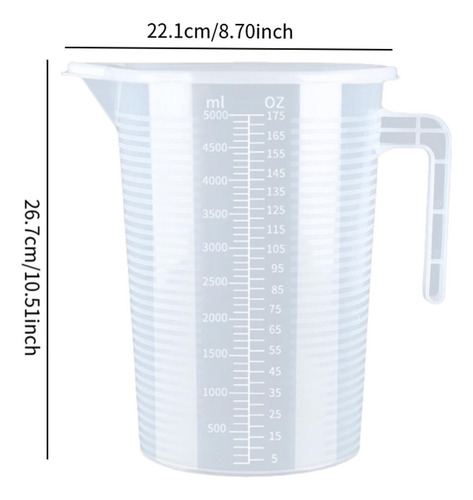 Taza Medidora De Líquidos Con Báscula Para Cocina, 5000ml