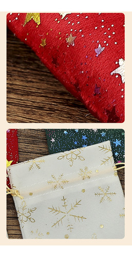 5pcs Adornos Navideños Caramelos Regalo Con Cordón Bolsillos