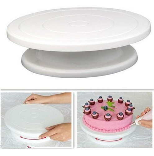 - Soporte Giratorio De Pastel Soporte De Pastel Blanco