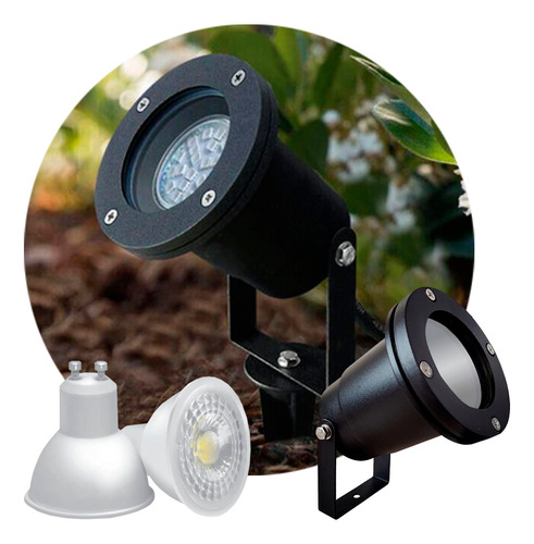 Spot Exterior Aluminio Para Embutir O Aplicar Con Dicro Led