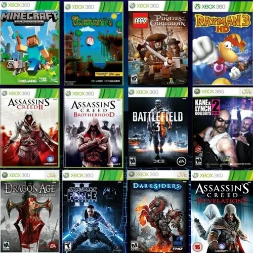 5x Jogos Xbox 360 Destravado (lt 3.0 - Ltu) Midia Fisica - Escorrega o Preço