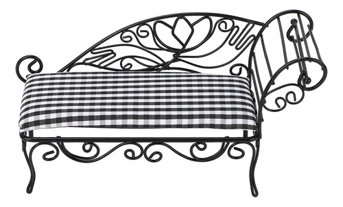 Cama Miniatura Dollhouse 1:12 Muebles De Hierro Diván De Hie