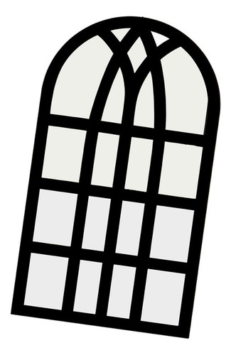 . Espejo De Ventana Redondo Para Decoración Del Hogar Negro