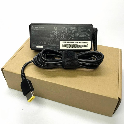 Imagen 1 de 6 de Cargador Original Punta Cuadrada Lenovo 20v/2.25a/45w.