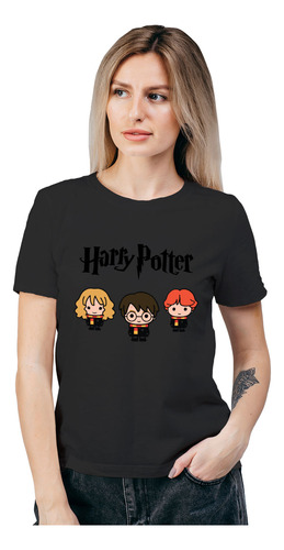 Polera Mujer Harry Potter Cartoon Peliculas Algodón Wiwi