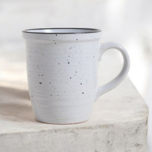 X 4 Tazas Mug Boston Con Borde Gris 530 Ml