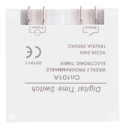 Control De Temporizador, 12 V, 16 A, Microordenador Semanal,