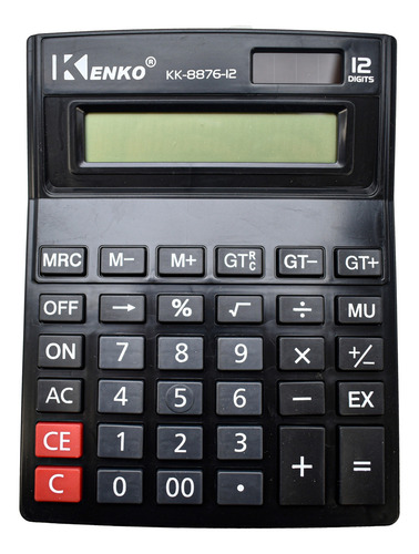 Calculadora Electrònica 12 Dìgitos Pack 3 Kk8876-12 Kenko Cf Color Negro