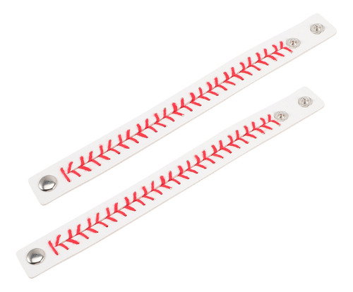 Pulsera De Béisbol Tejida A Mano Para Regalo, 2 Unidades