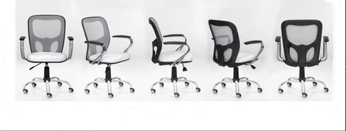 Imagen 2 de 8 de Silla Oficina India Con Brazos Y Base Cromados Kromo-s