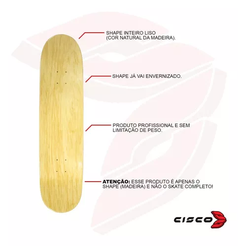 Shape Cisco Skate Marfim Braza - 8/8.125/8.25 #Nossojogoéskate + Lixa  Grátis - Cisco Skate Shop - Loja Online de Skate, Entregamos para todo o  Brasil