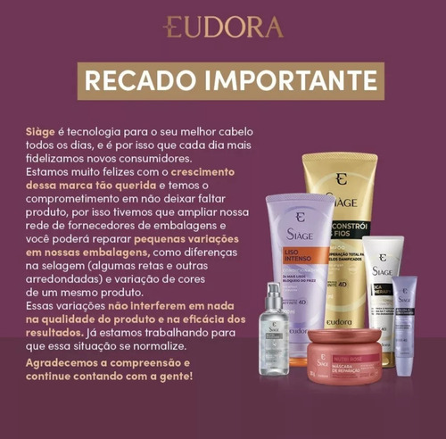 Siàge Nutri Óleos Poderosos Eudora Shampoo E Condicionador